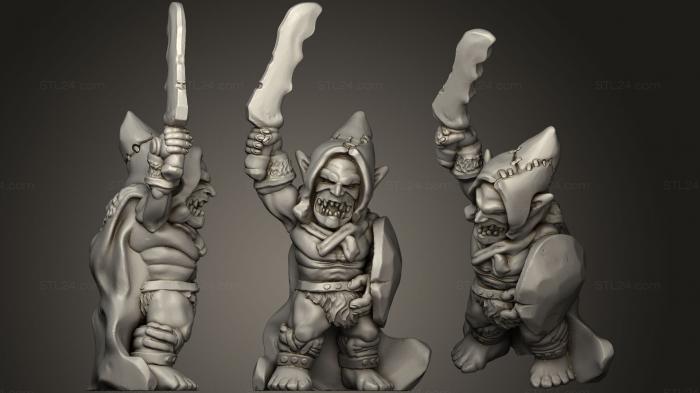 Figurines simple (Goblin Warrior D, STKPR_0566) 3D models for cnc